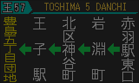 都営バス 北自動車営業所（フルカラー 側面） - LED再現ギャラリー